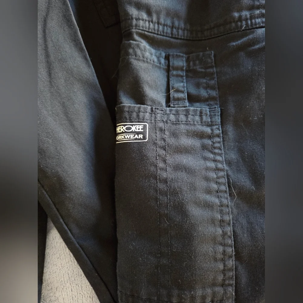 Cherokee Workwear Black Scrub Pants - Picture 3 of 5